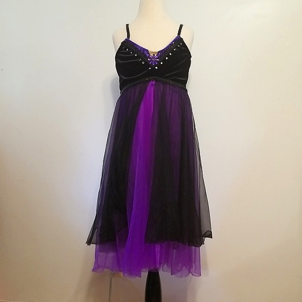 Ursula Purple & Black Lyrical Ballet Dance Costume